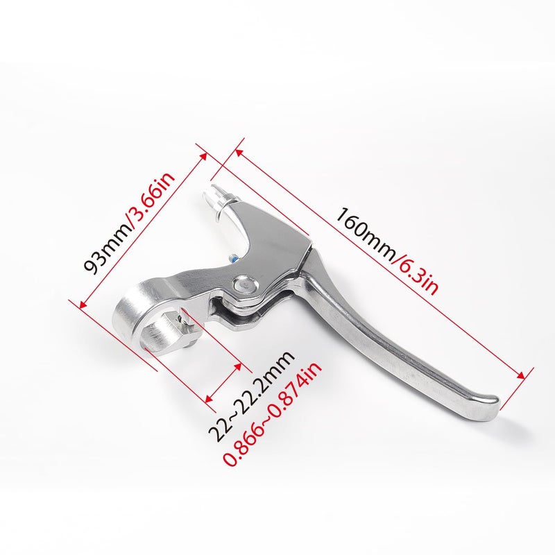 CNC رافعة فرامل دراجة CNC، رافعة فرامل مقود دراجة جبلية لـ MTB، فضي - Image 2